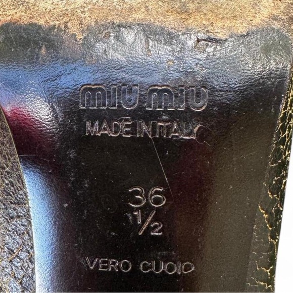 Rare Vintage Miu Miu Distressed Leather Lace Up Boots - Picture 6 of 8